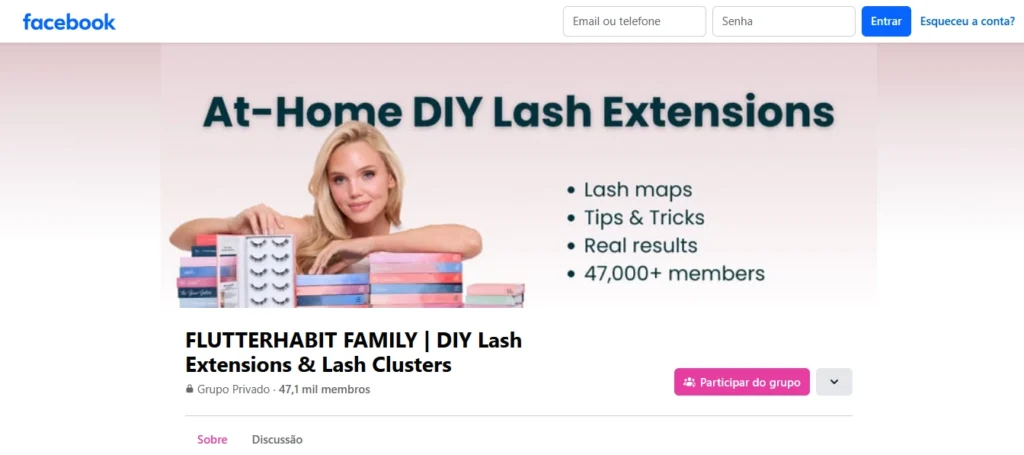 FlutterHabit grupo do Facebook "FlutterHabit Family"