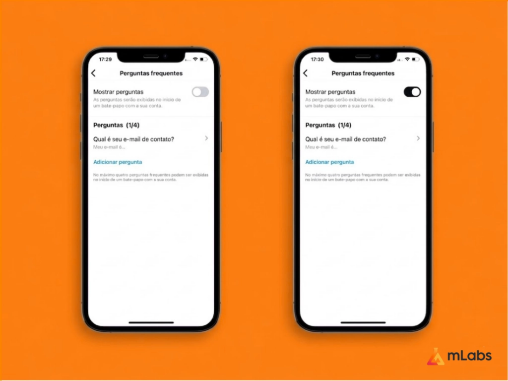 Imagem: automação nativa do Instagram.