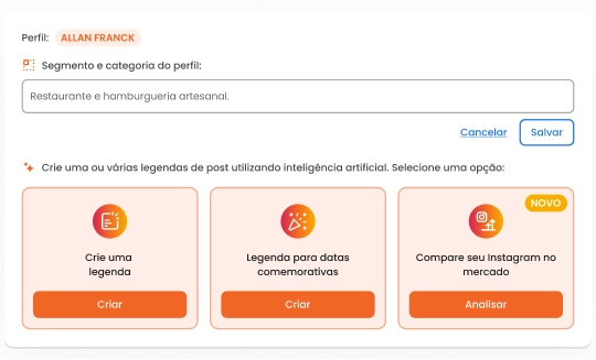 Imagem mostra tela da mlabs para criação de legendas com destaque para as opções de criar uma legenda ou de criar várias legendas.