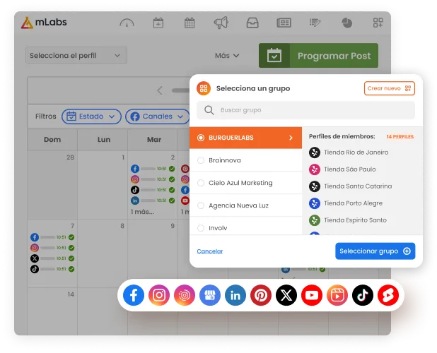 La imagen muestra el calendario de publicaciones de un grupo de franquicias.
