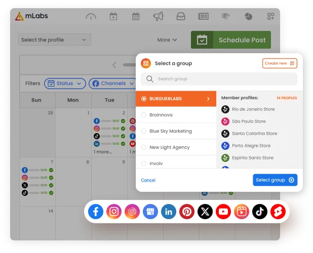 image shows the publication calendar of a group of franchises