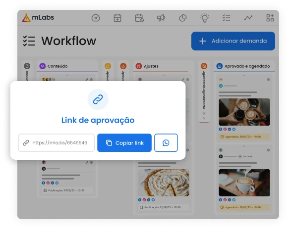 Painel Workflow mLabs