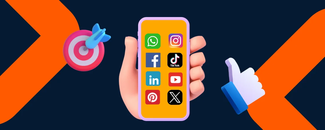 beneficios-redes-sociais: ícones redes sociais e celular||||