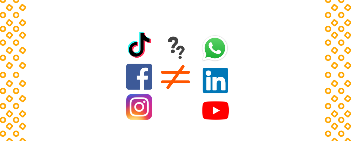 Diferenças redes sociais