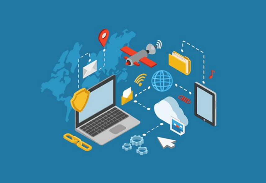 o que é crm: imagem em formato de desenho com vários elementos