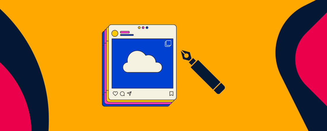 social-media-design: caneta e imagem de post|||||||||||||||||||||||||||||||