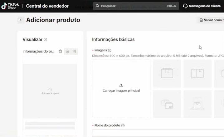 tutorial loja tiktok shop 4 Informações básicas sobre o produto