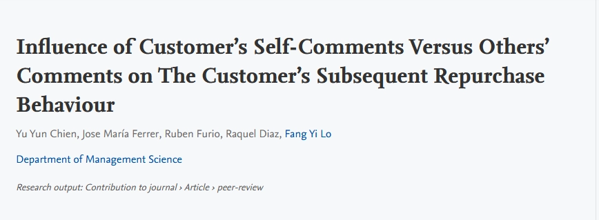 estudo sobre a influencia dos comentários