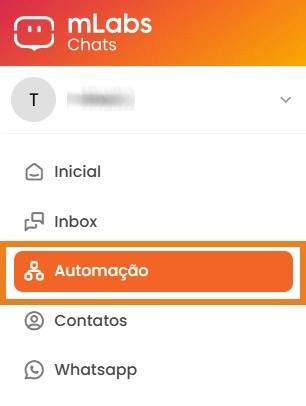 opção automação opção Automação no menu principal