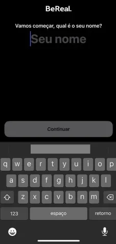 bereal seu nome campo para inserir seu nome - BeReal