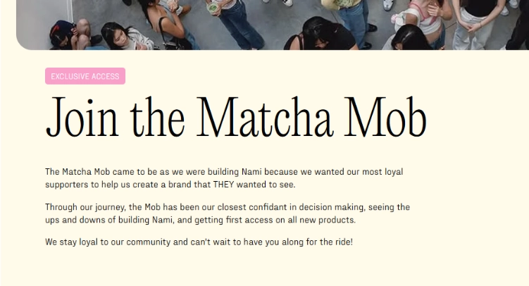 matcha mob chamada para se juntar ao Matcha Mob